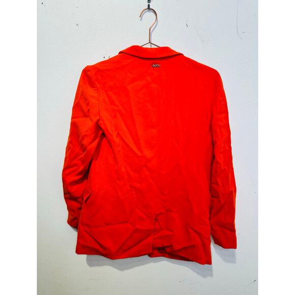 BOSS Burnt Orange Long Sleeve Tie Waist Oversized Blazer Jacket Size US 6 - Picture 8 of 14